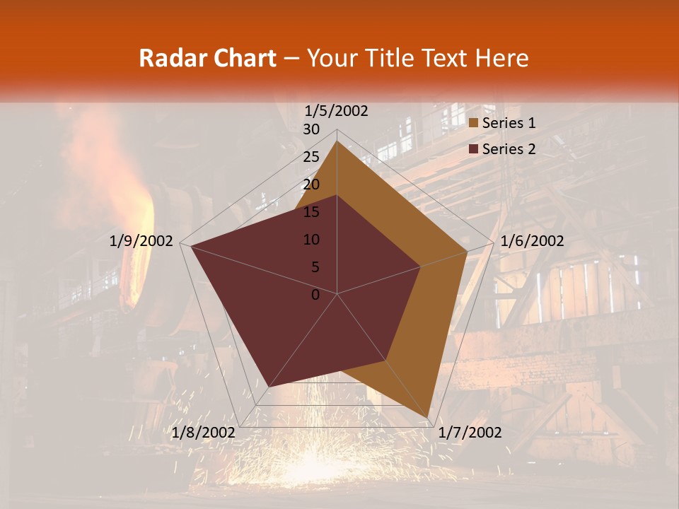 A Large Steel Plant With A Lot Of Steel Pouring Out Of It PowerPoint Template
