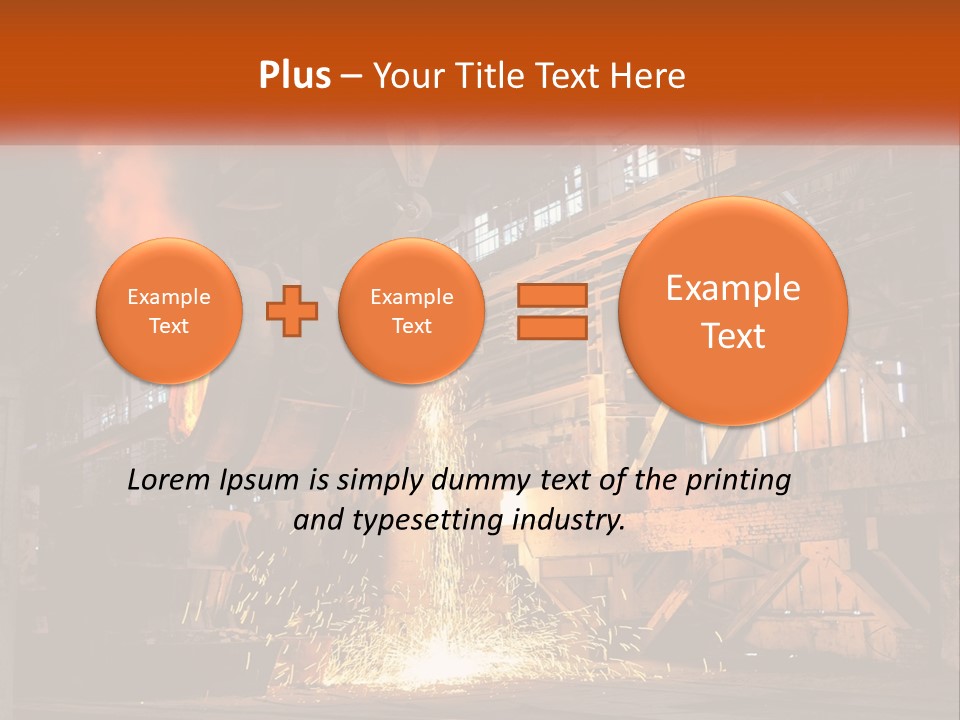 A Large Steel Plant With A Lot Of Steel Pouring Out Of It PowerPoint Template