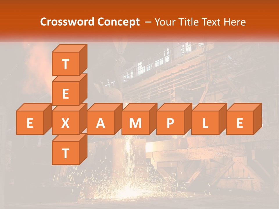 A Large Steel Plant With A Lot Of Steel Pouring Out Of It PowerPoint Template