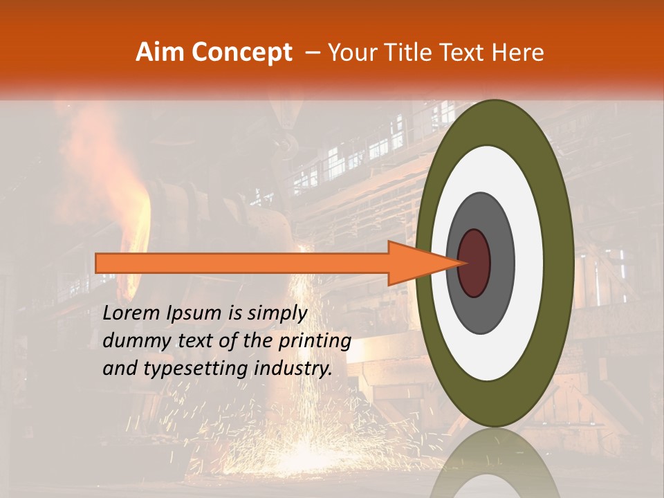 A Large Steel Plant With A Lot Of Steel Pouring Out Of It PowerPoint Template