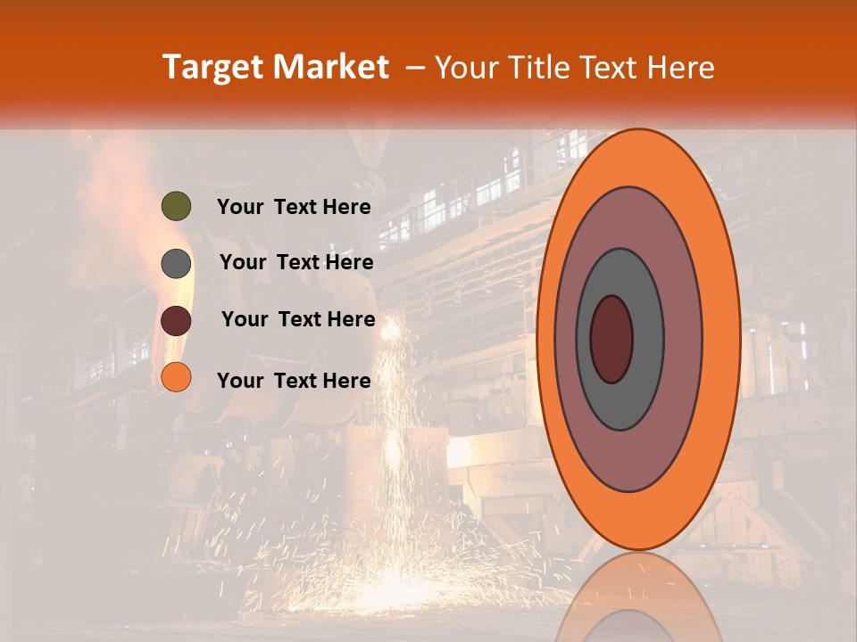 A Large Steel Plant With A Lot Of Steel Pouring Out Of It PowerPoint Template