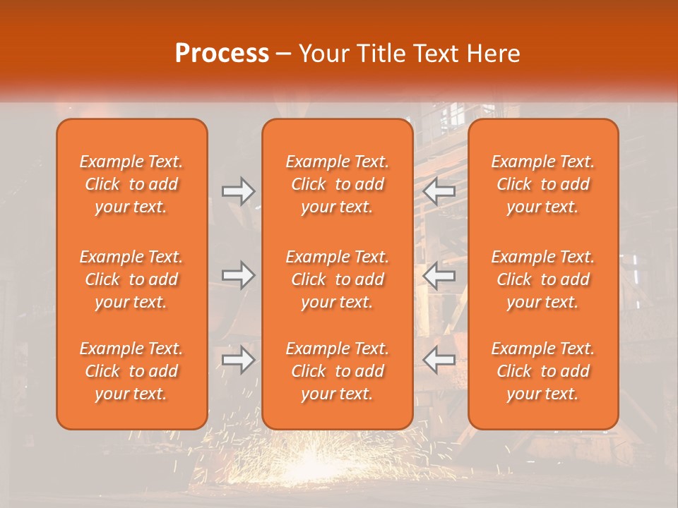 A Large Steel Plant With A Lot Of Steel Pouring Out Of It PowerPoint Template