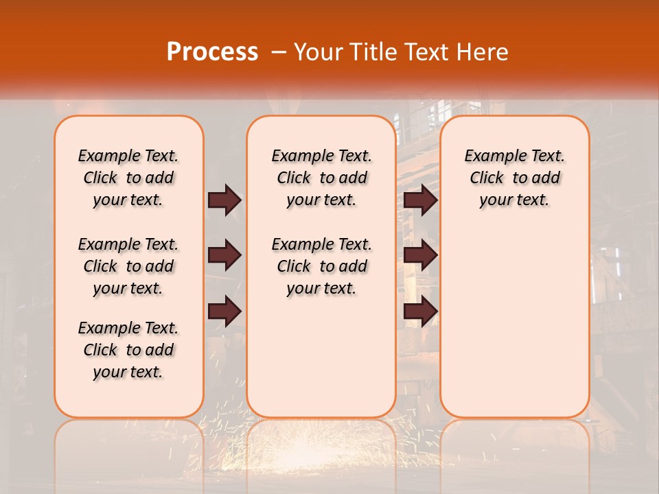 A Large Steel Plant With A Lot Of Steel Pouring Out Of It PowerPoint Template