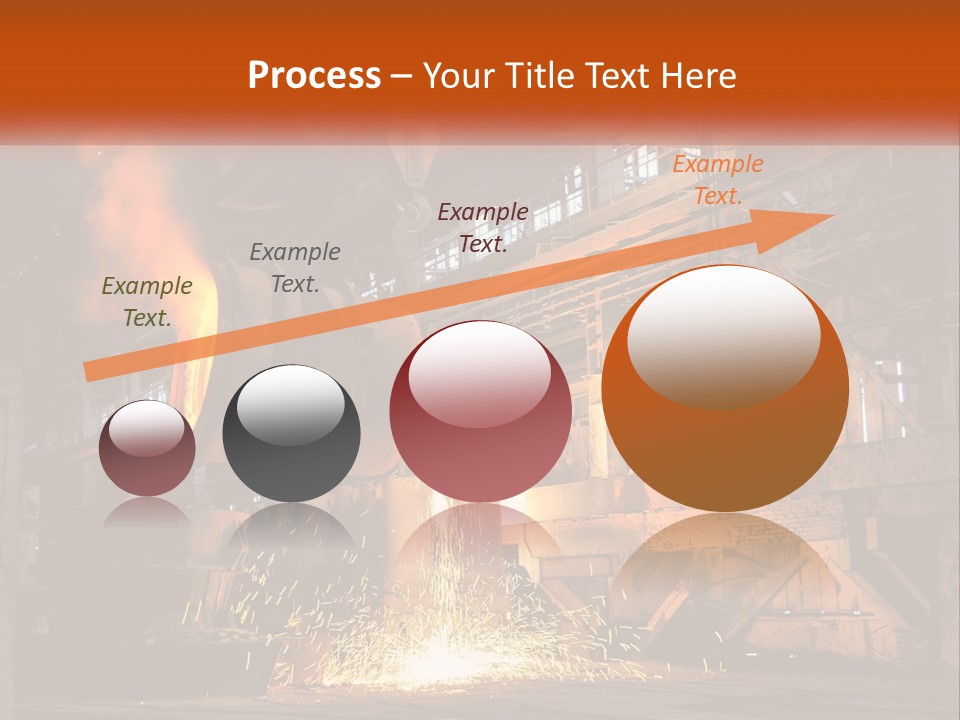 A Large Steel Plant With A Lot Of Steel Pouring Out Of It PowerPoint Template