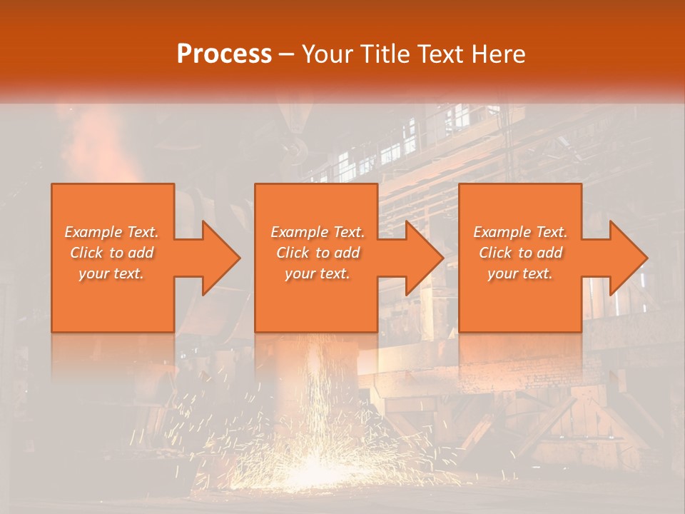 A Large Steel Plant With A Lot Of Steel Pouring Out Of It PowerPoint Template