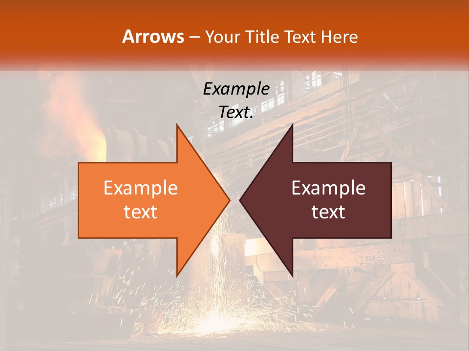 A Large Steel Plant With A Lot Of Steel Pouring Out Of It PowerPoint Template
