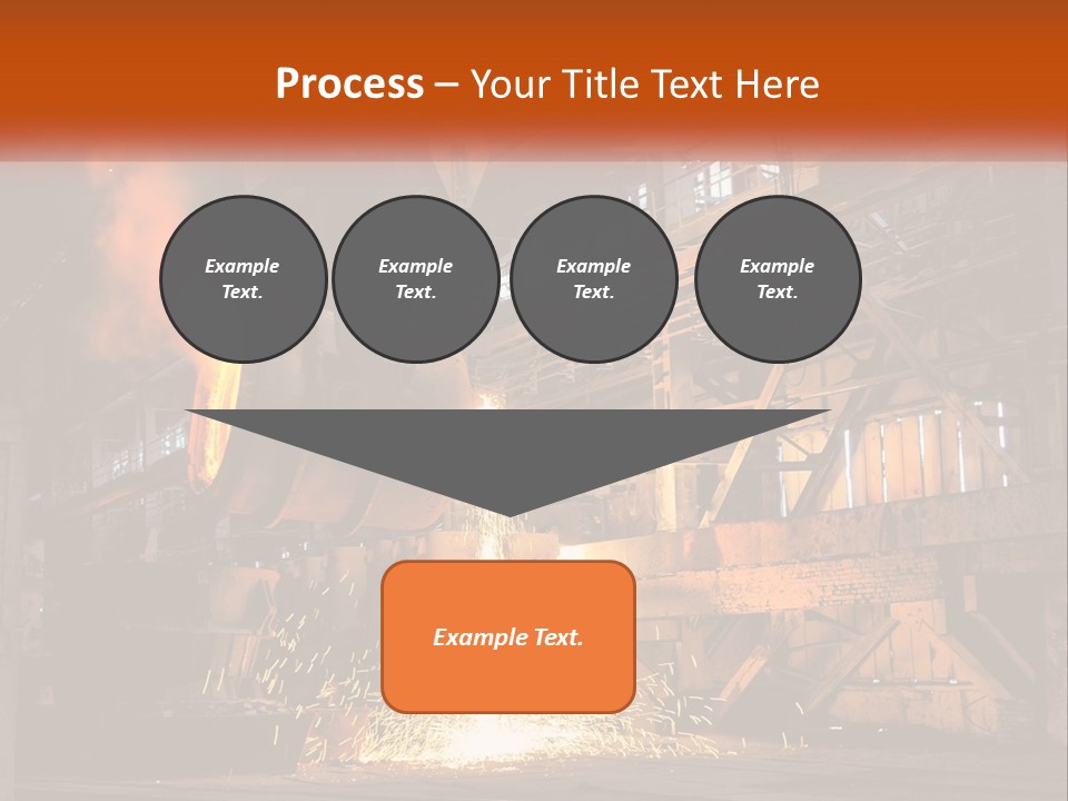 A Large Steel Plant With A Lot Of Steel Pouring Out Of It PowerPoint Template