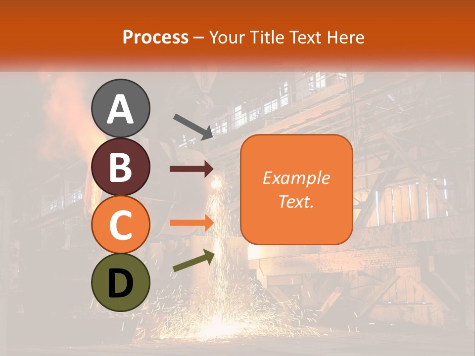A Large Steel Plant With A Lot Of Steel Pouring Out Of It PowerPoint Template