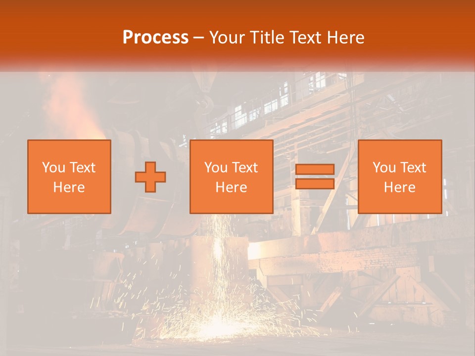 A Large Steel Plant With A Lot Of Steel Pouring Out Of It PowerPoint Template