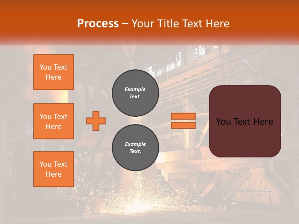 A Large Steel Plant With A Lot Of Steel Pouring Out Of It PowerPoint Template
