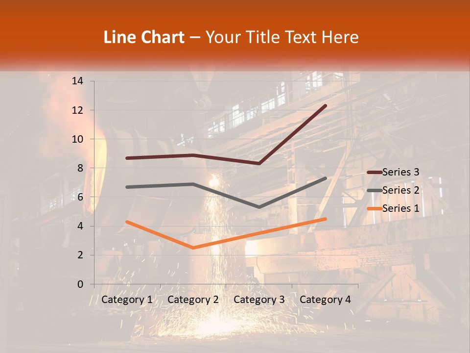 A Large Steel Plant With A Lot Of Steel Pouring Out Of It PowerPoint Template