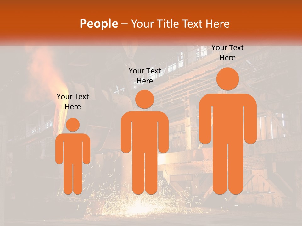 A Large Steel Plant With A Lot Of Steel Pouring Out Of It PowerPoint Template