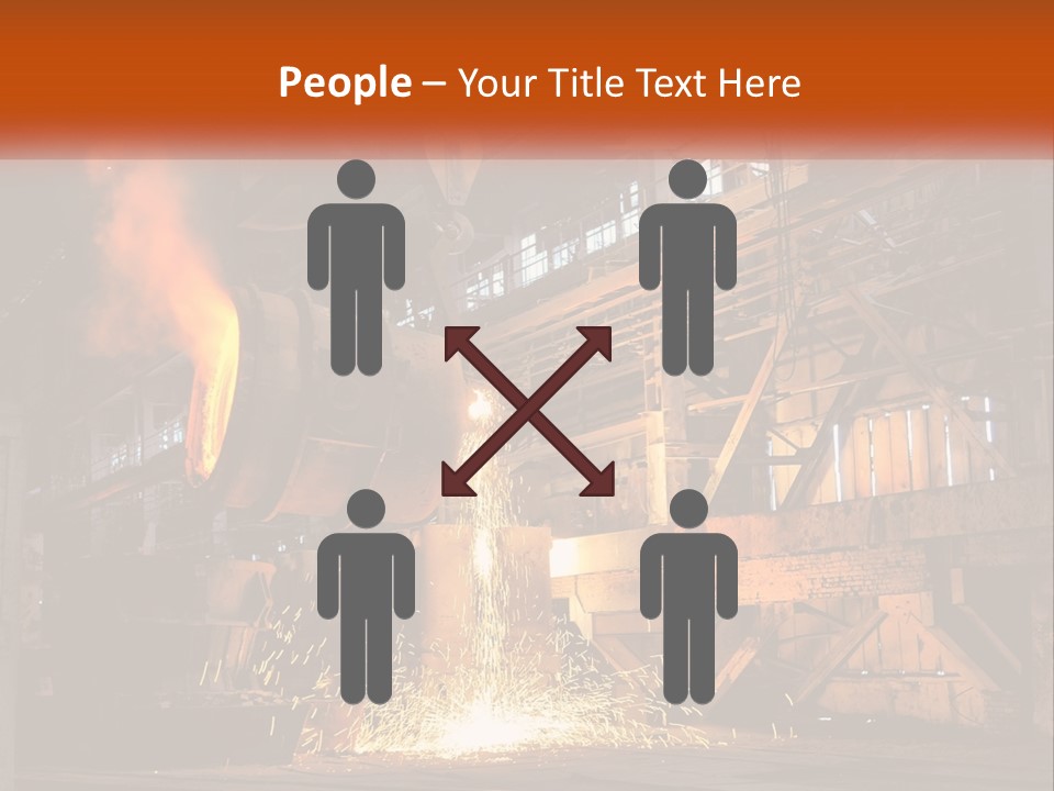 A Large Steel Plant With A Lot Of Steel Pouring Out Of It PowerPoint Template