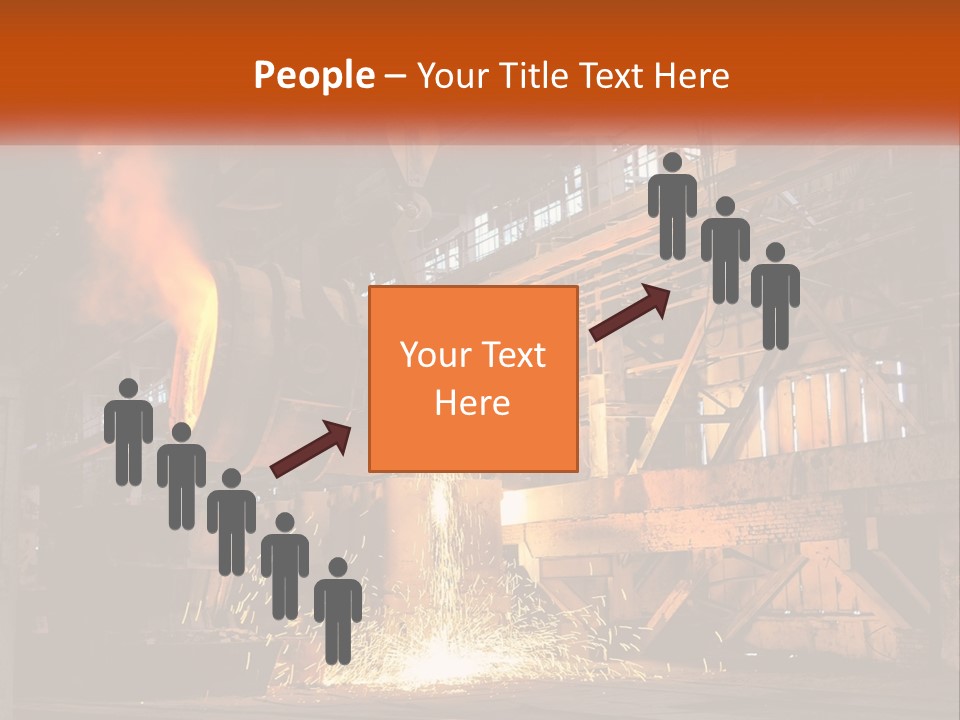 A Large Steel Plant With A Lot Of Steel Pouring Out Of It PowerPoint Template