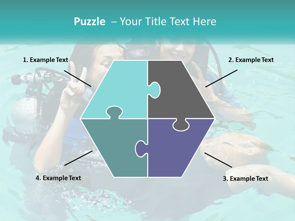 A Couple Of People That Are In The Water PowerPoint Template