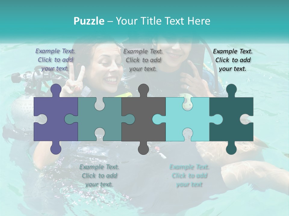 A Couple Of People That Are In The Water PowerPoint Template