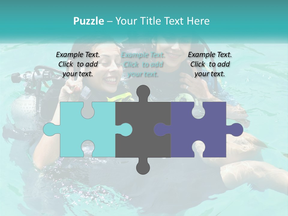 A Couple Of People That Are In The Water PowerPoint Template