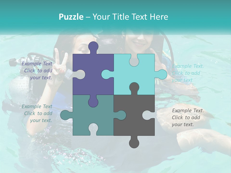 A Couple Of People That Are In The Water PowerPoint Template