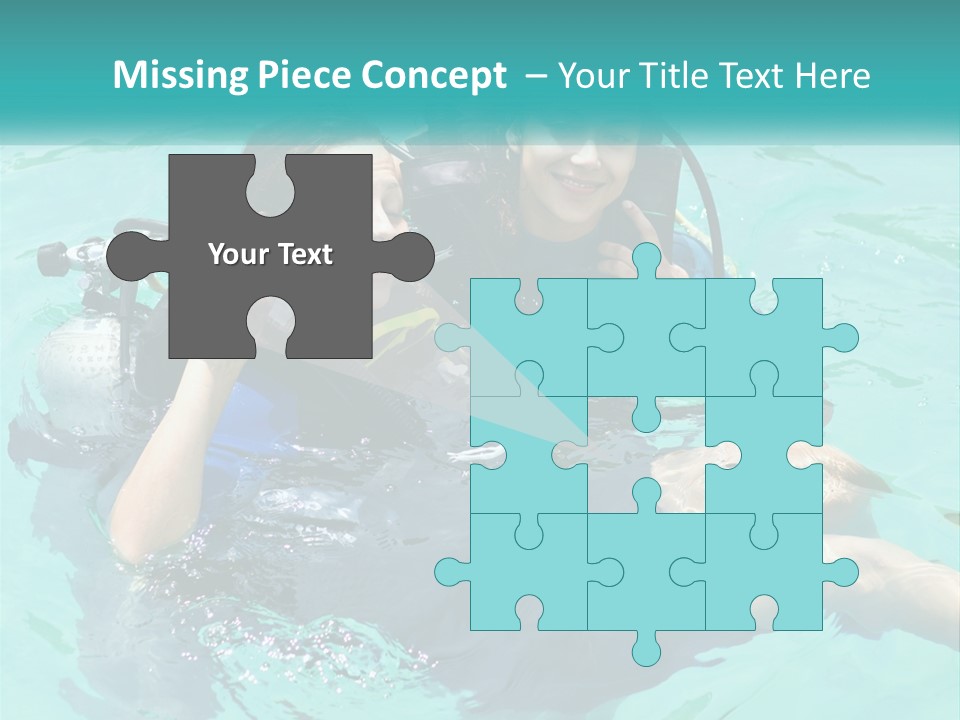 A Couple Of People That Are In The Water PowerPoint Template