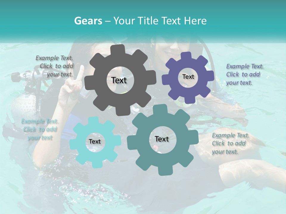 A Couple Of People That Are In The Water PowerPoint Template