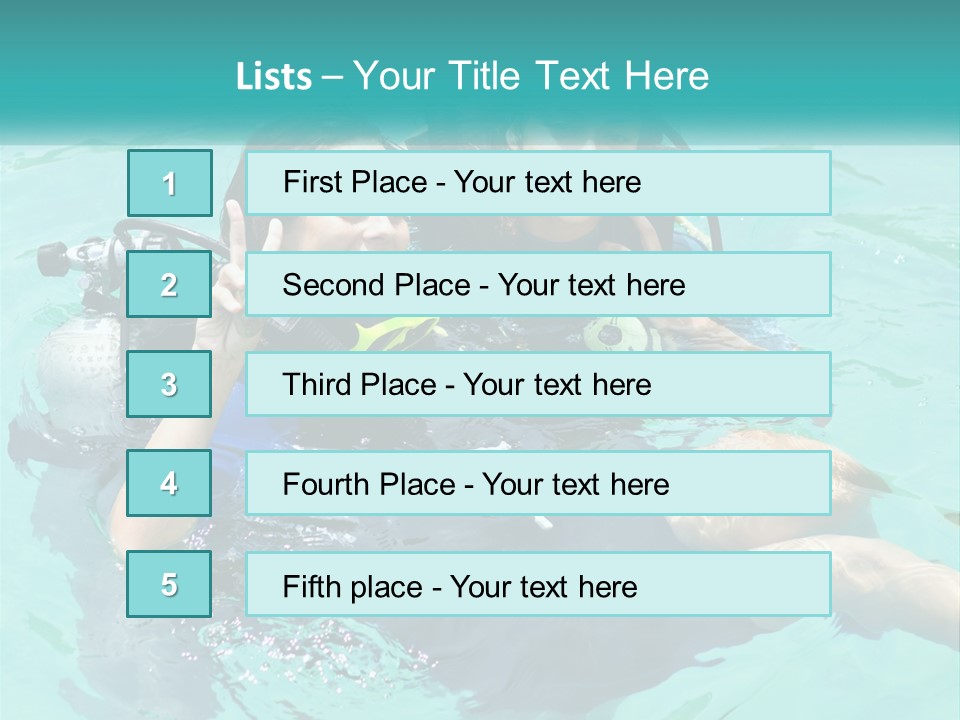 A Couple Of People That Are In The Water PowerPoint Template