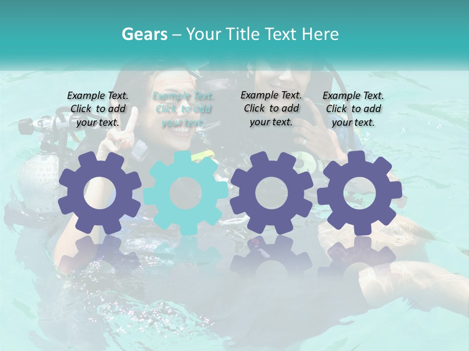 A Couple Of People That Are In The Water PowerPoint Template