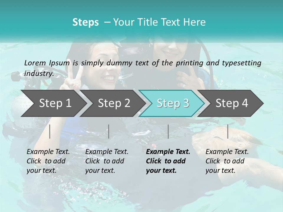 A Couple Of People That Are In The Water PowerPoint Template