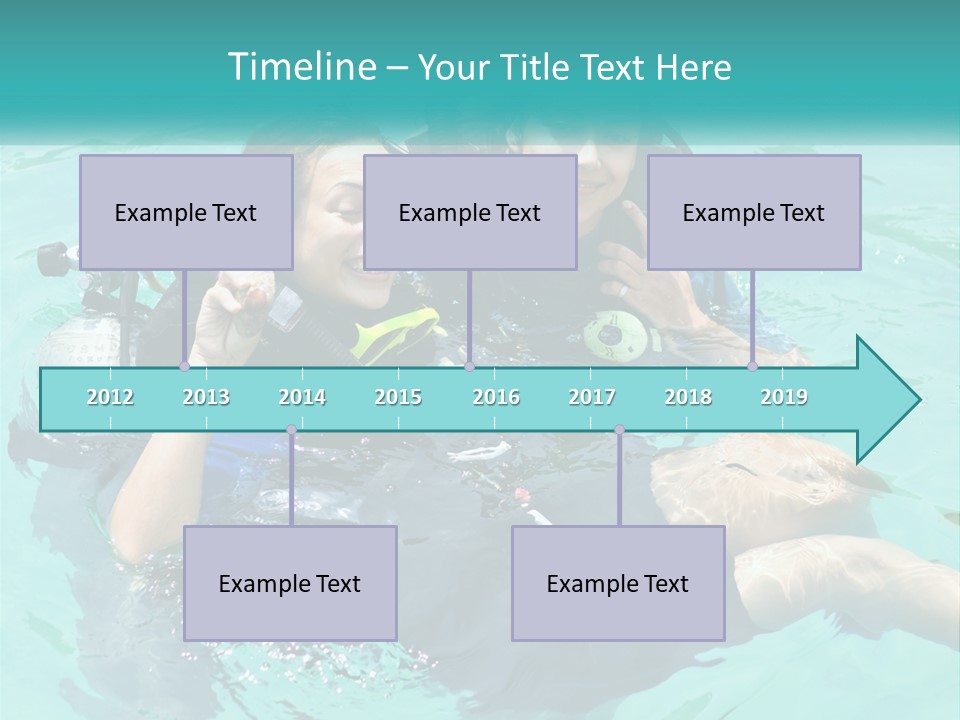 A Couple Of People That Are In The Water PowerPoint Template