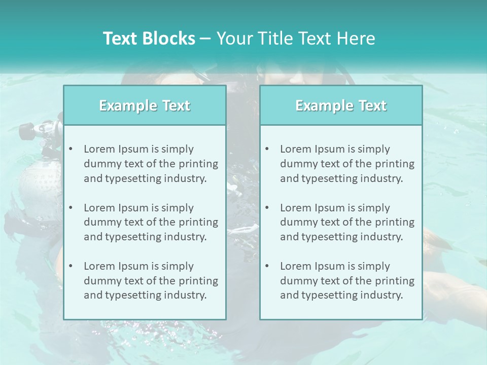 A Couple Of People That Are In The Water PowerPoint Template