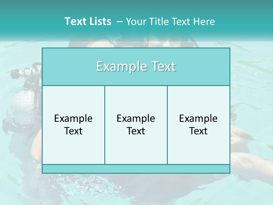 A Couple Of People That Are In The Water PowerPoint Template