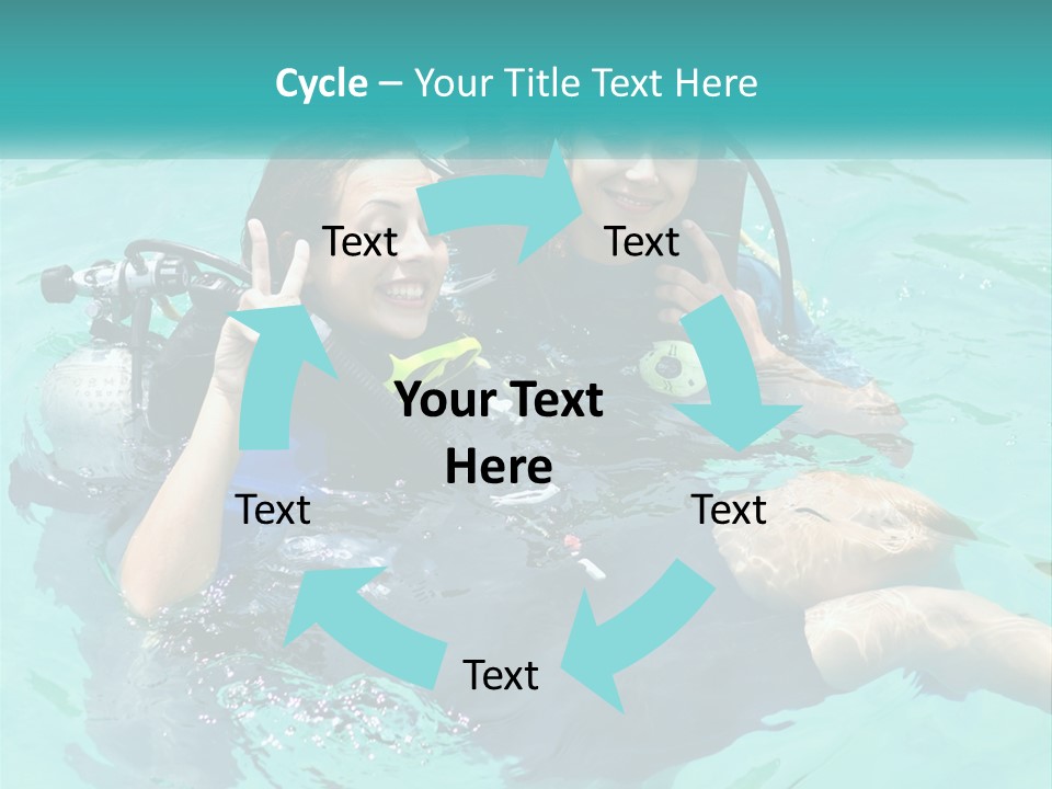 A Couple Of People That Are In The Water PowerPoint Template