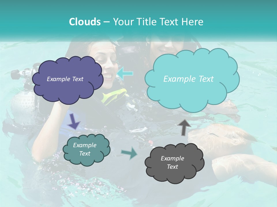 A Couple Of People That Are In The Water PowerPoint Template