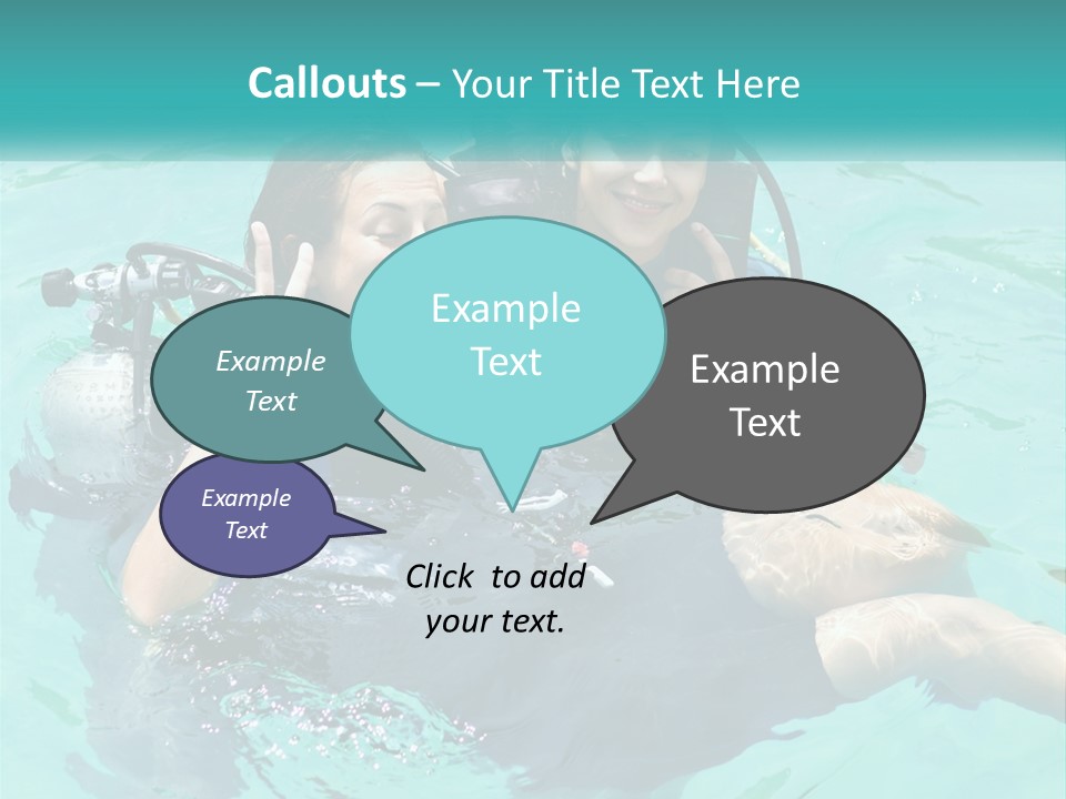 A Couple Of People That Are In The Water PowerPoint Template