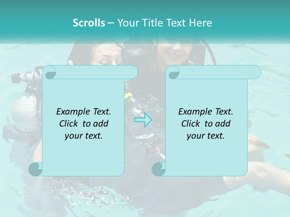 A Couple Of People That Are In The Water PowerPoint Template
