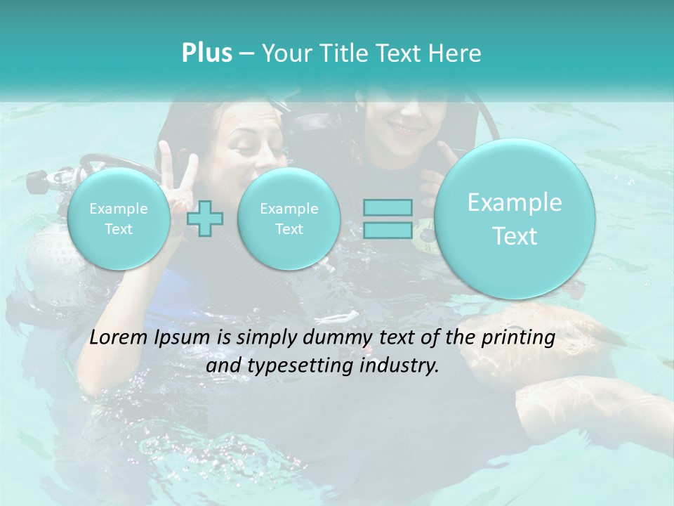 A Couple Of People That Are In The Water PowerPoint Template