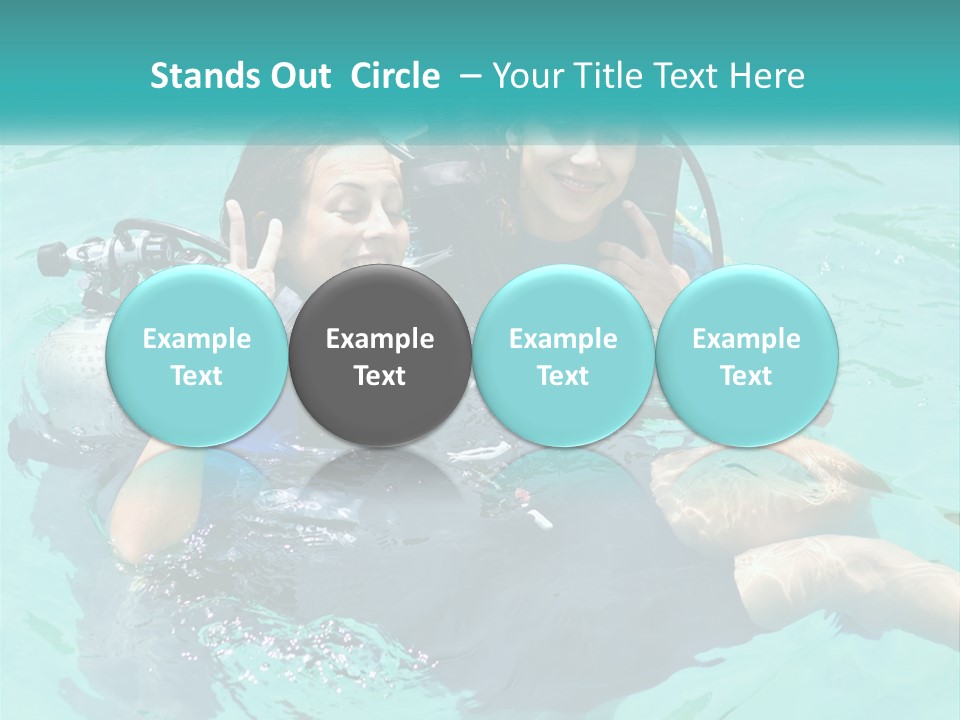 A Couple Of People That Are In The Water PowerPoint Template