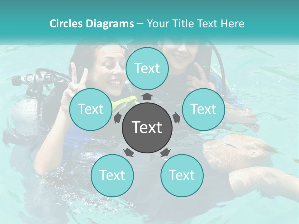 A Couple Of People That Are In The Water PowerPoint Template