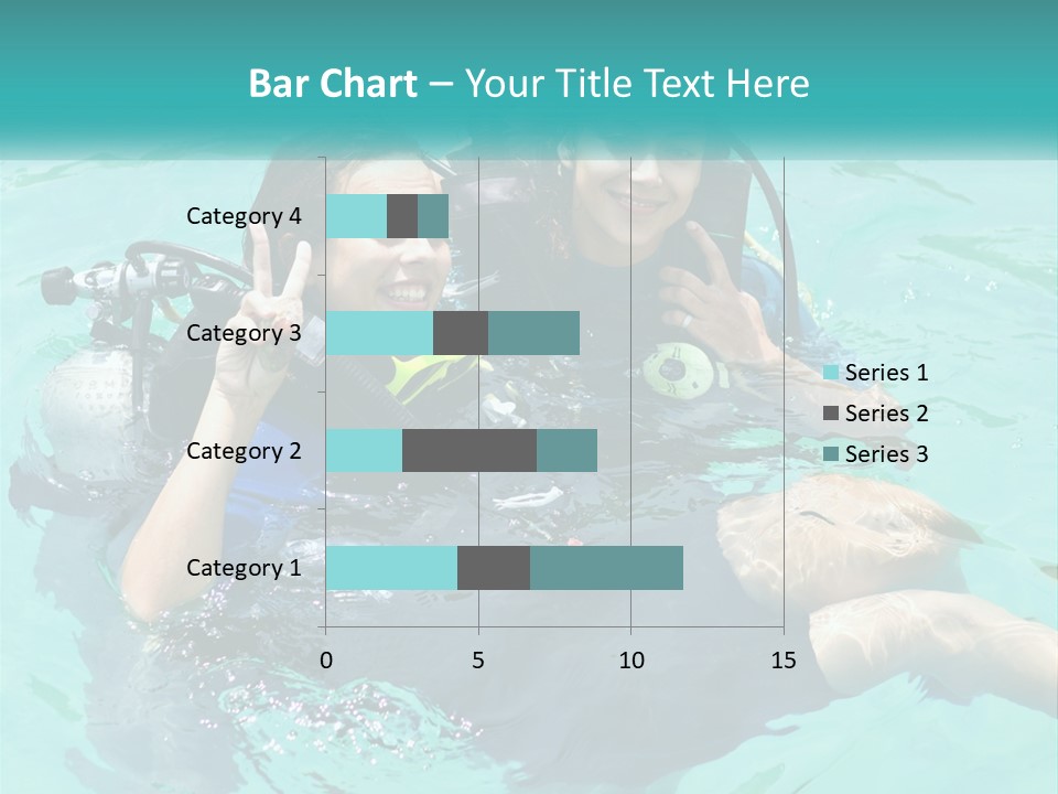 A Couple Of People That Are In The Water PowerPoint Template