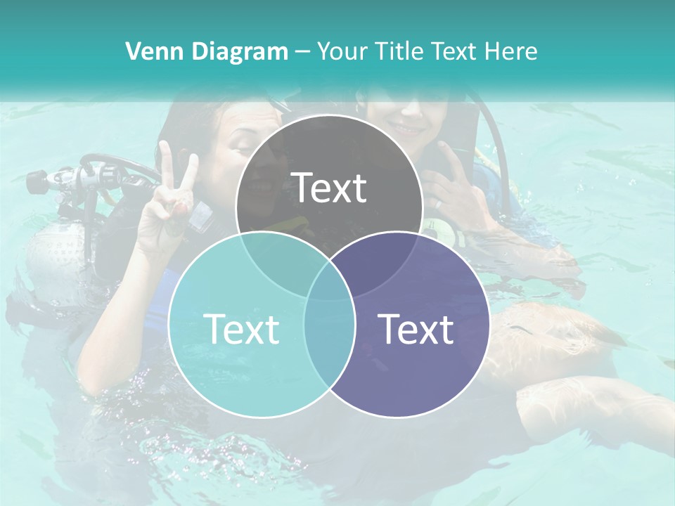 A Couple Of People That Are In The Water PowerPoint Template