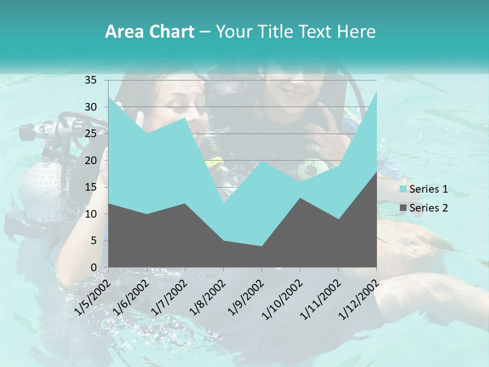 A Couple Of People That Are In The Water PowerPoint Template