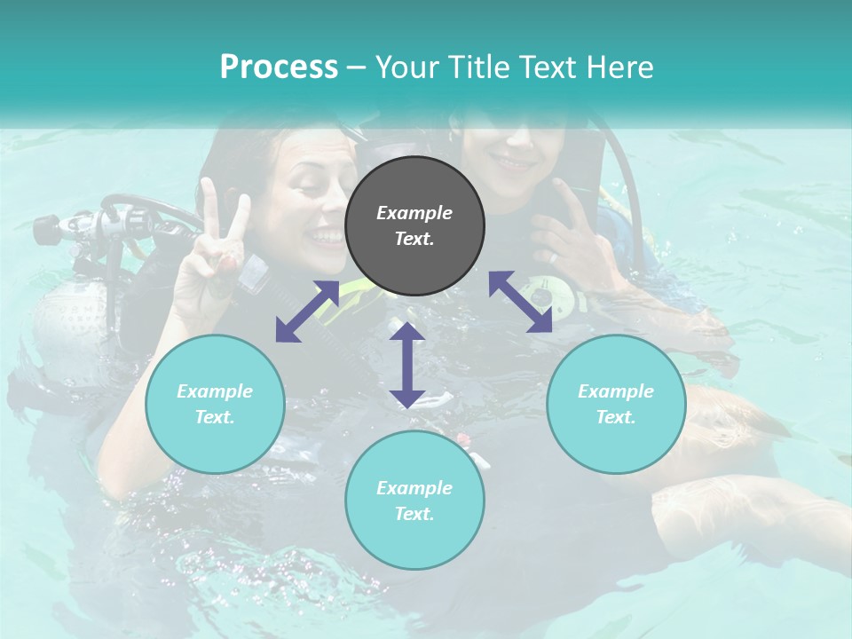 A Couple Of People That Are In The Water PowerPoint Template