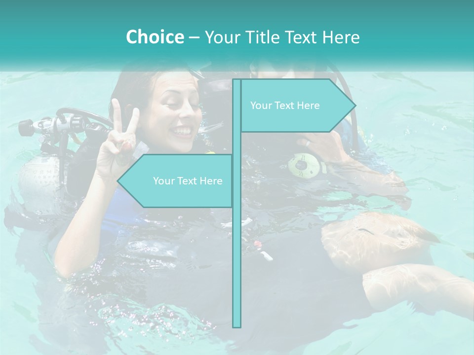 A Couple Of People That Are In The Water PowerPoint Template