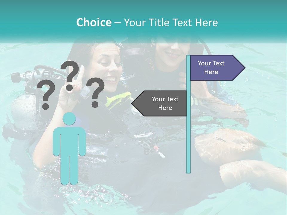 A Couple Of People That Are In The Water PowerPoint Template