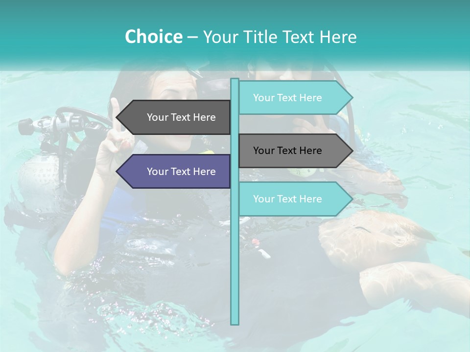 A Couple Of People That Are In The Water PowerPoint Template