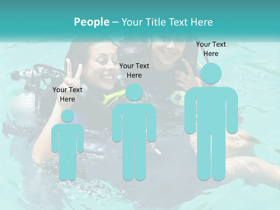 A Couple Of People That Are In The Water PowerPoint Template