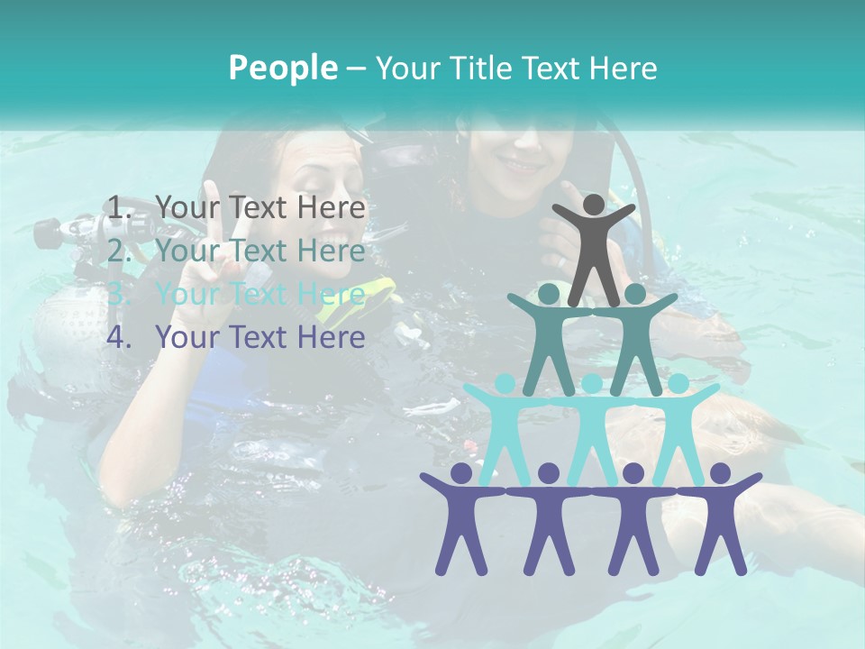 A Couple Of People That Are In The Water PowerPoint Template