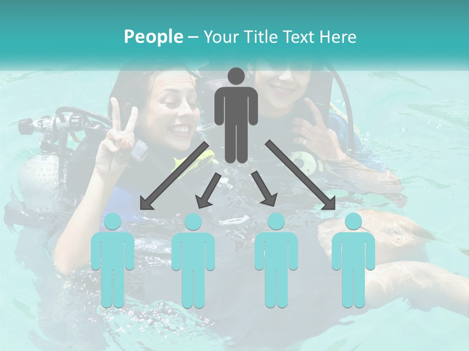 A Couple Of People That Are In The Water PowerPoint Template