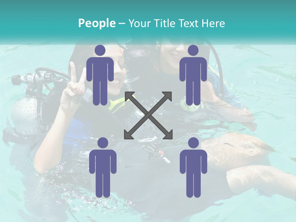 A Couple Of People That Are In The Water PowerPoint Template