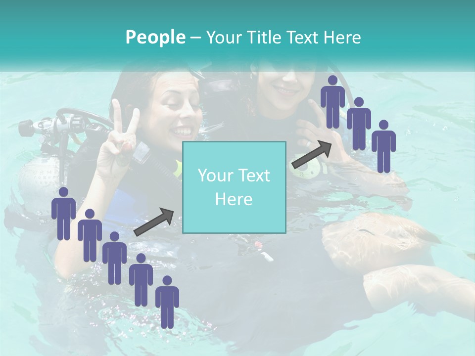 A Couple Of People That Are In The Water PowerPoint Template