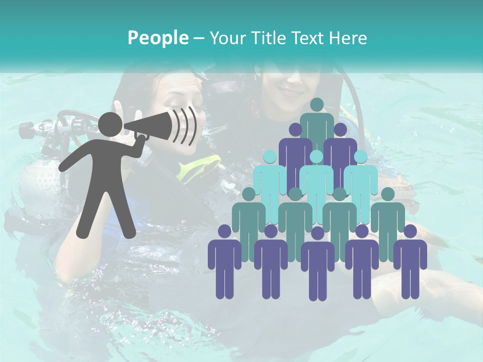 A Couple Of People That Are In The Water PowerPoint Template